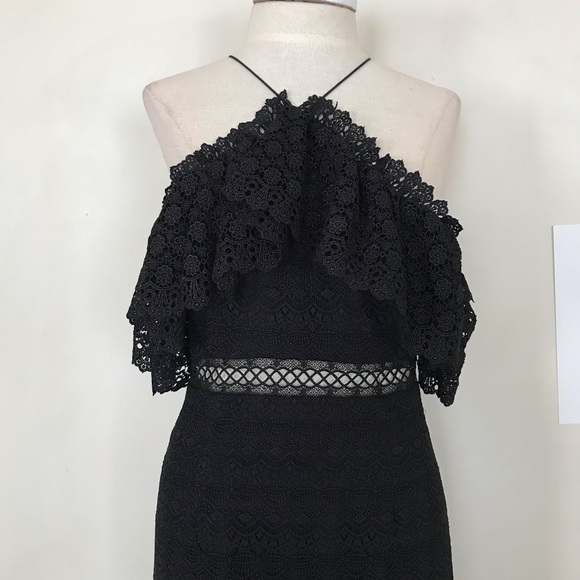 Amur Revolve Valentina Black Lace Dress 4 - Picture 5 of 8